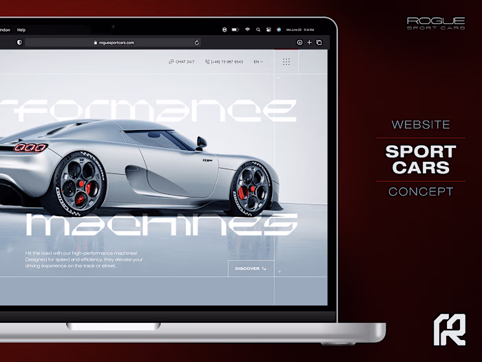 ROGUE sport cars -website concept-