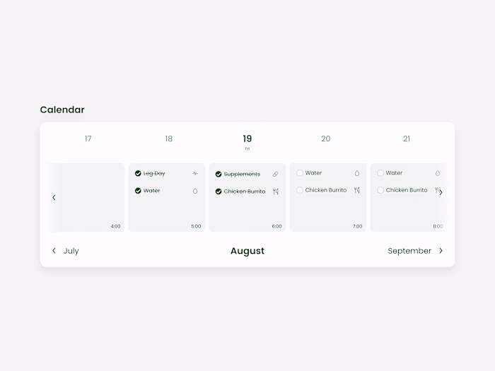 🔆 Minimal Calendar - Habit Tracking