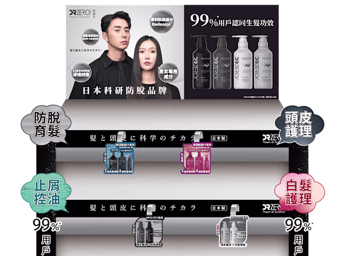 In-store Shelf Design | Hair-Care Brand