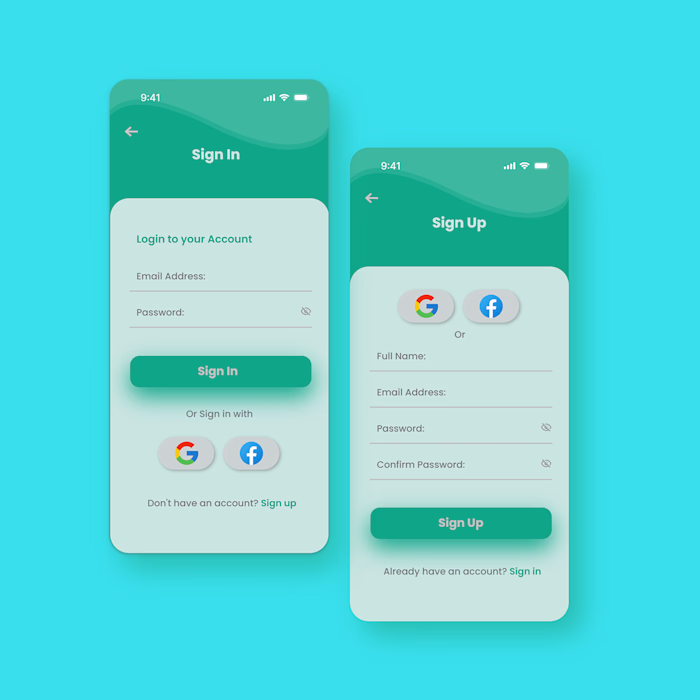 Sign Up & Sign In Page Design