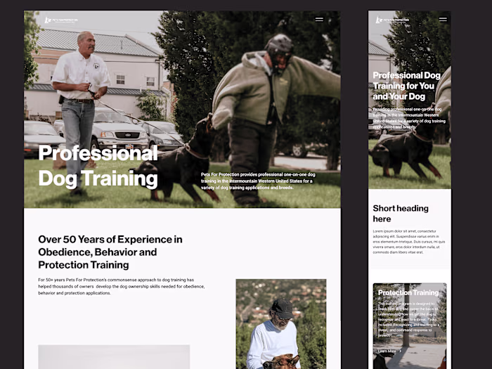 Webflow Website and Design for a Professional Dog Trainer