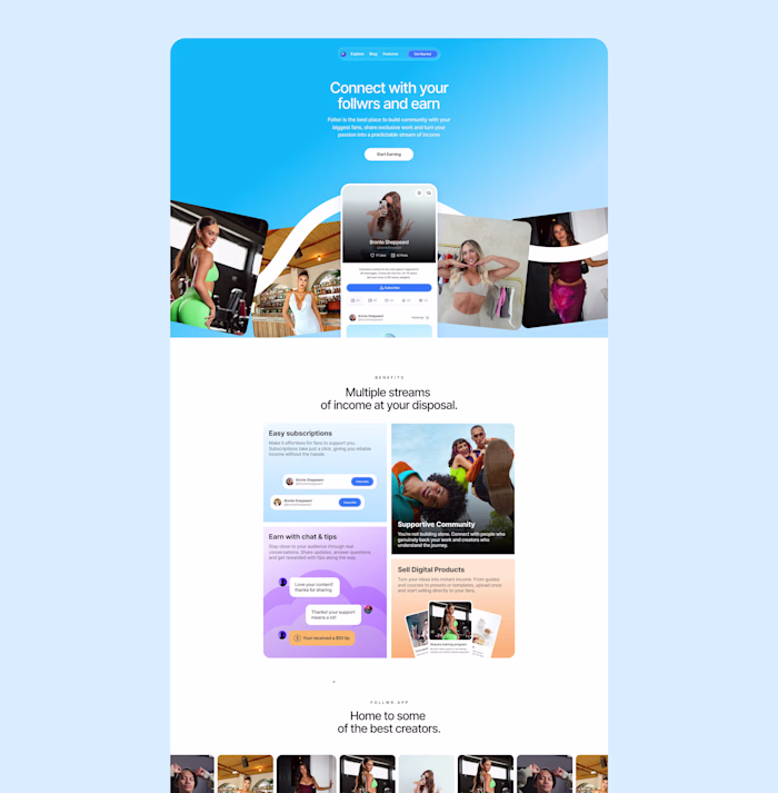 recent landing page work 🧼