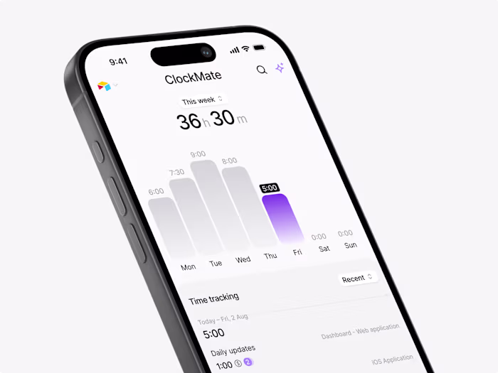 Time tracking dashboard / iOS