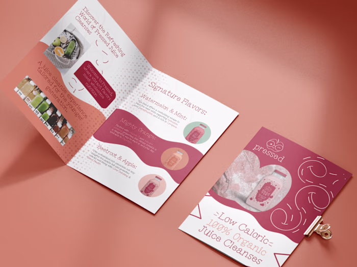 Pressed - Organic Juice Cleanse Visual Identity 