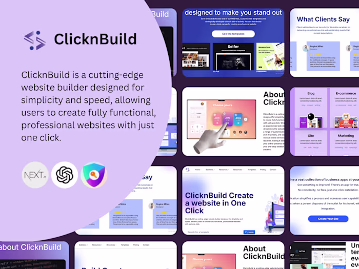 ClicknBuild Create a website in One Click.