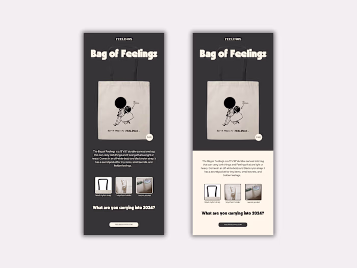 :"Bag of Feelings" | These were the two options for the news...