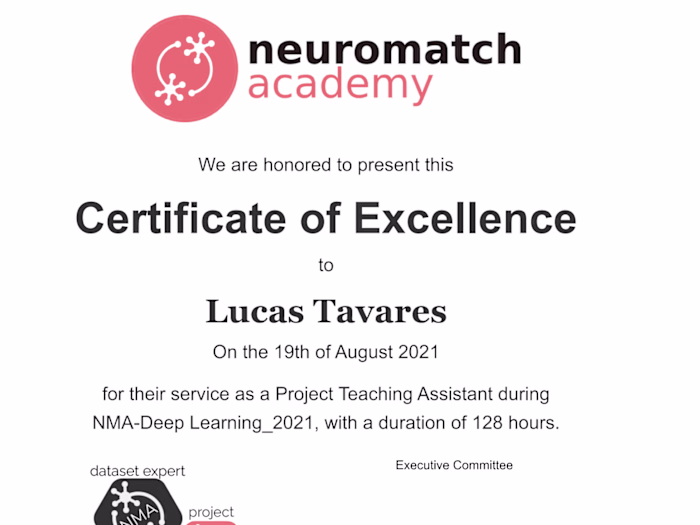 Deep Learning & Computational Neuroscience Teaching Assistant