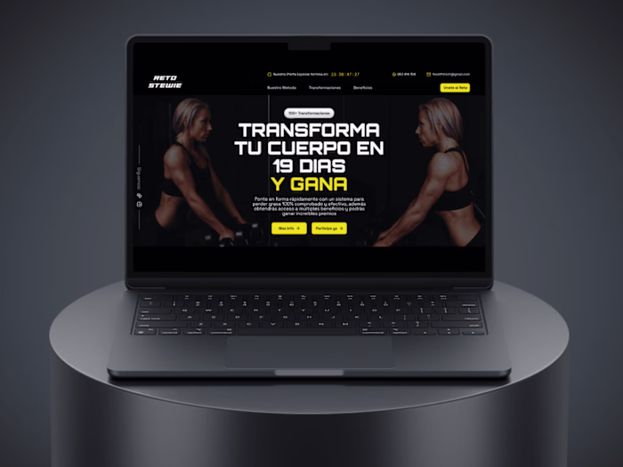 Landing Page Website for Fitness Sales Funnel