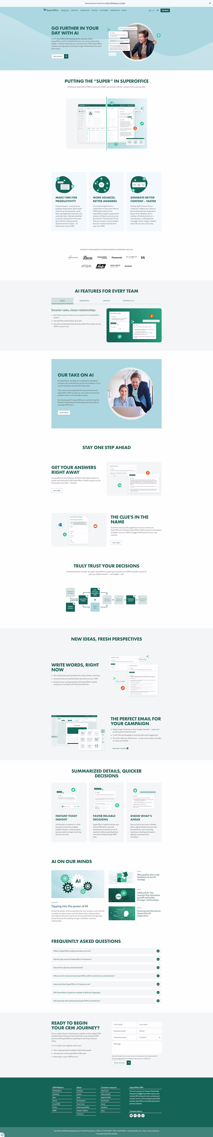 [Ideation, Wireframe, Content, Copy] AI page for CRM Suite