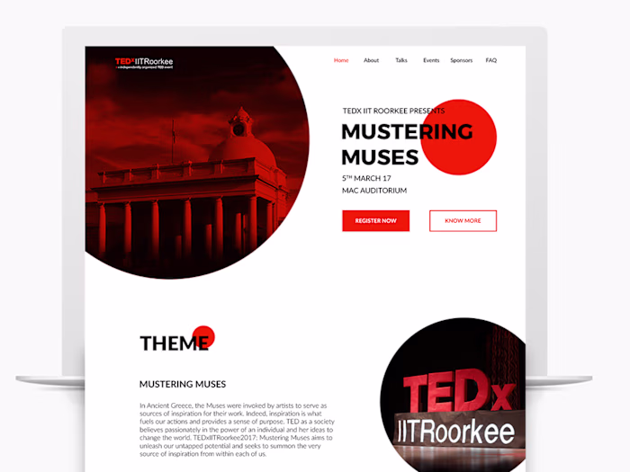 TEDx IIT Roorkee website