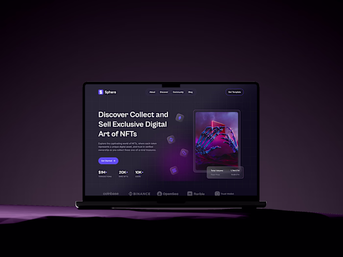 Sphere — Premium Framer NFT Template for Web3 Innovators