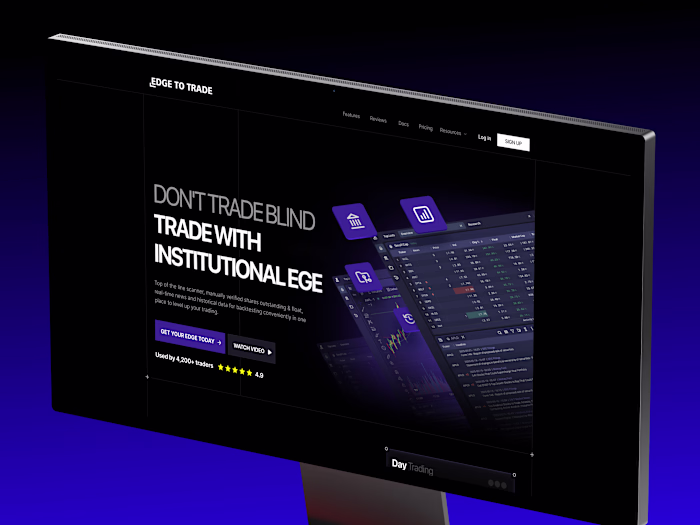 Trading tool 📈 Platform Landing