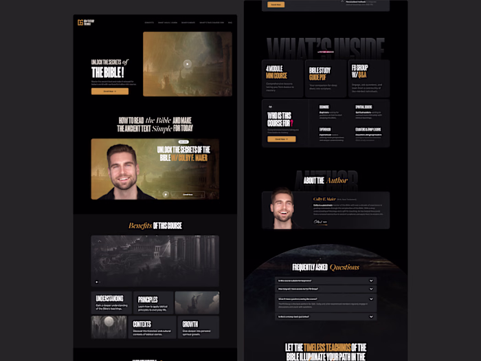 Renaissance-Themed Webinar Landing Page Design