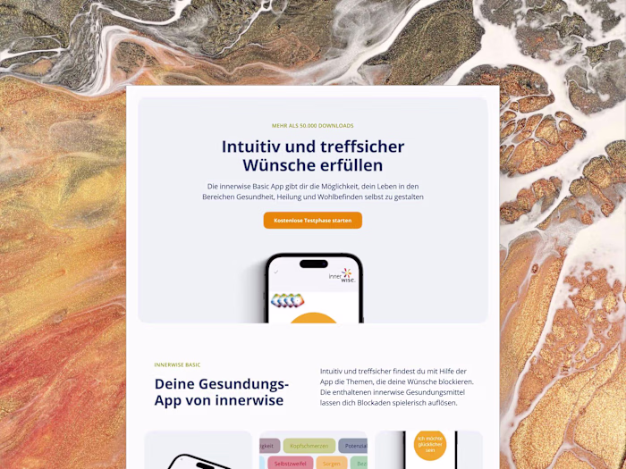 Landing Page & Mobile App Design for Health App