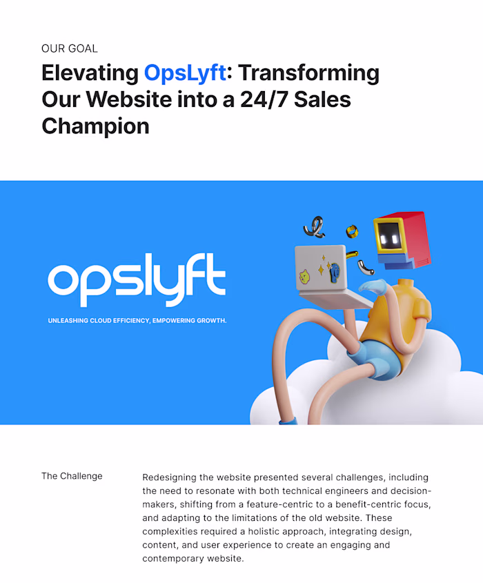 OpsLyfy: SaaS Website Design and case study