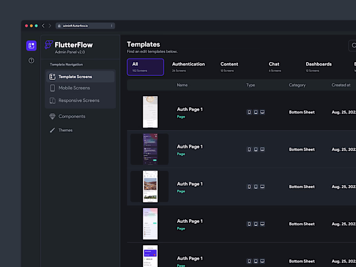 FlutterFlow Admin Panel Design & FF Dev