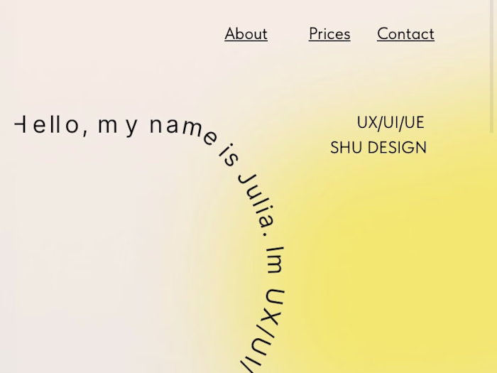 Professional landing page