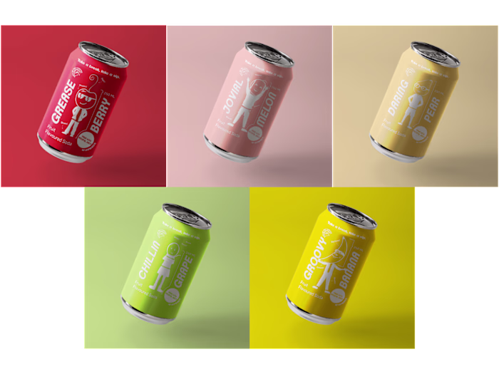 Soda Can Packaging Design – Fruit Series Concept