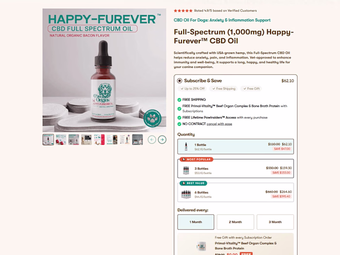 Paw Origins | Product Detail Page using Replo