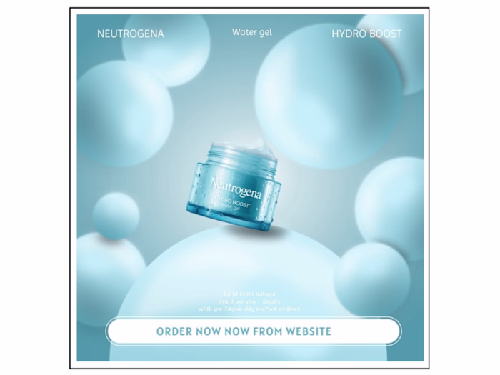 Social media post for a cosmetic brand 