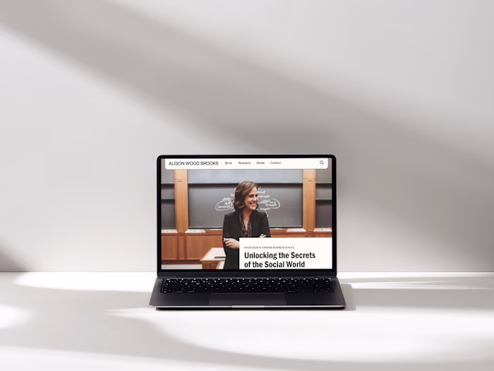 Alison Wood Brooks | HBS Professor | Website Design