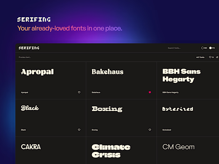 Serif.ing (https://Serif.ing) is the tool