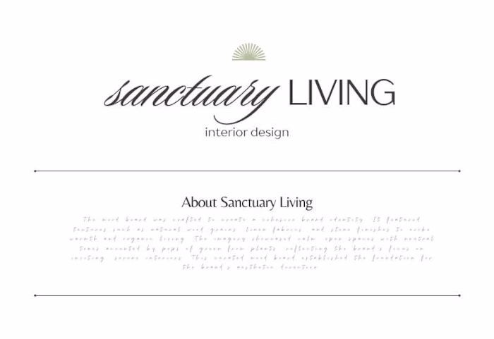 Sanctuary Living Brand Guidelines 