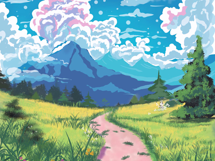 Story book, Background design or concept digital illustrations