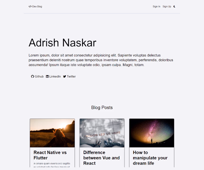 CRUD Blog Application