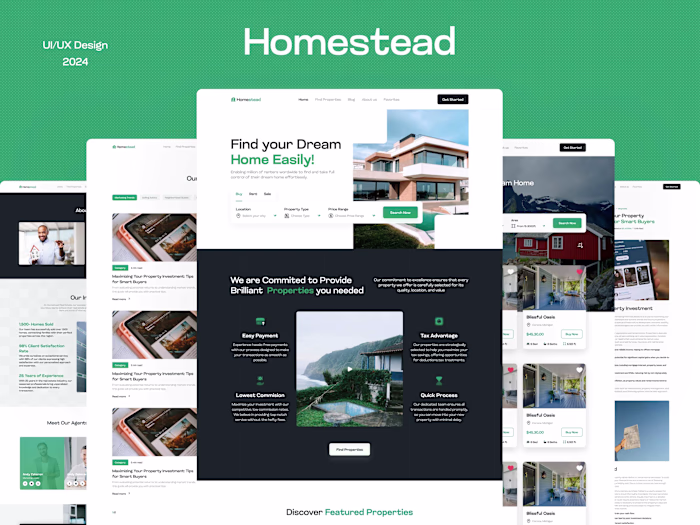 Homestead-Real Estate Website UI/UX