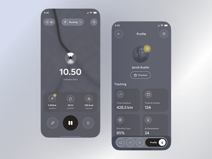 Fitness App UI Redesign Concept