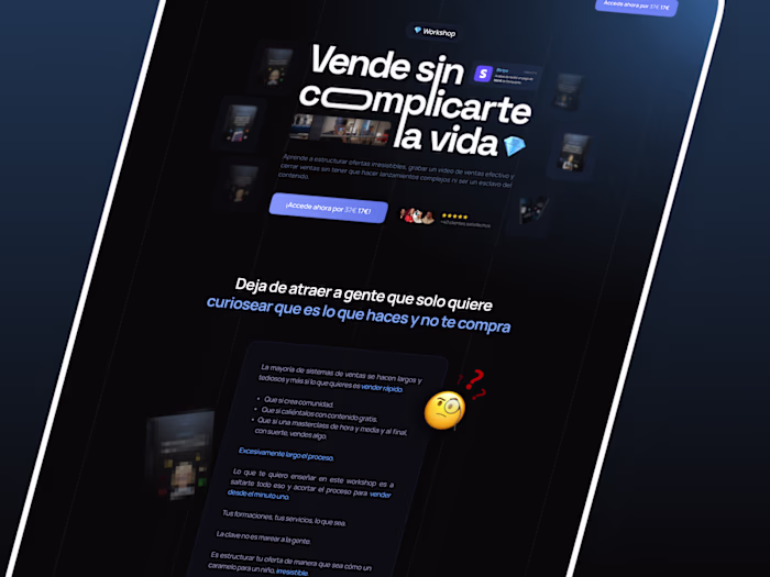 Landing Page design
