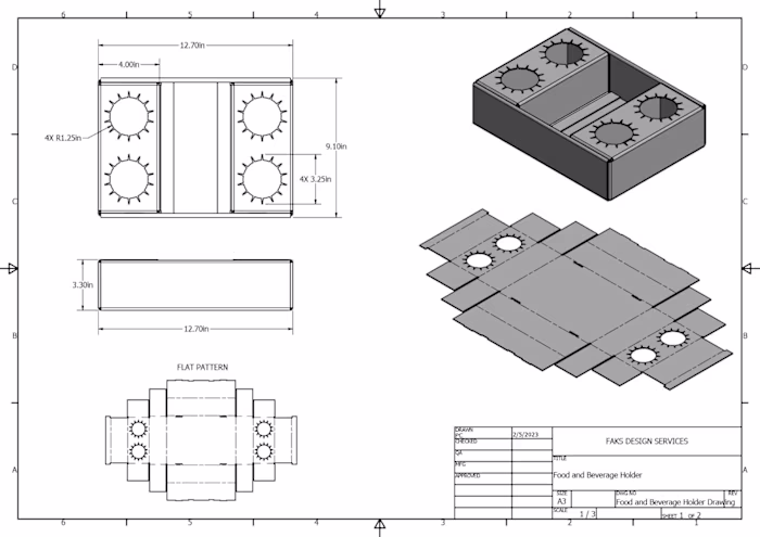  CAD drawing for food and beverage