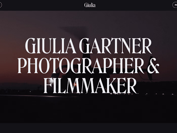 Giulia Gartner — Photographer & Filmmaker