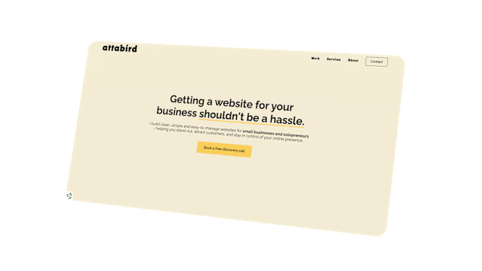 Design and Development of attabird.com