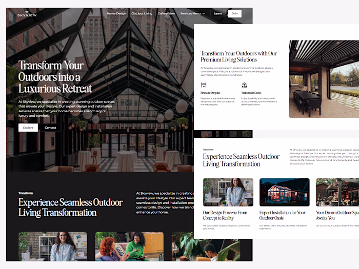 Modern makeover on a standard templated website