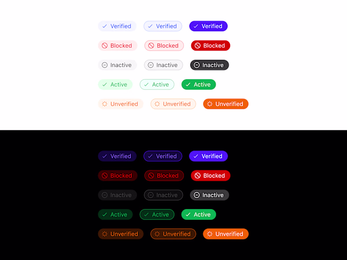 Status Badges Components