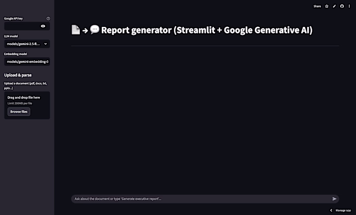 AI-Powered Document Parsing and Reporting Tool