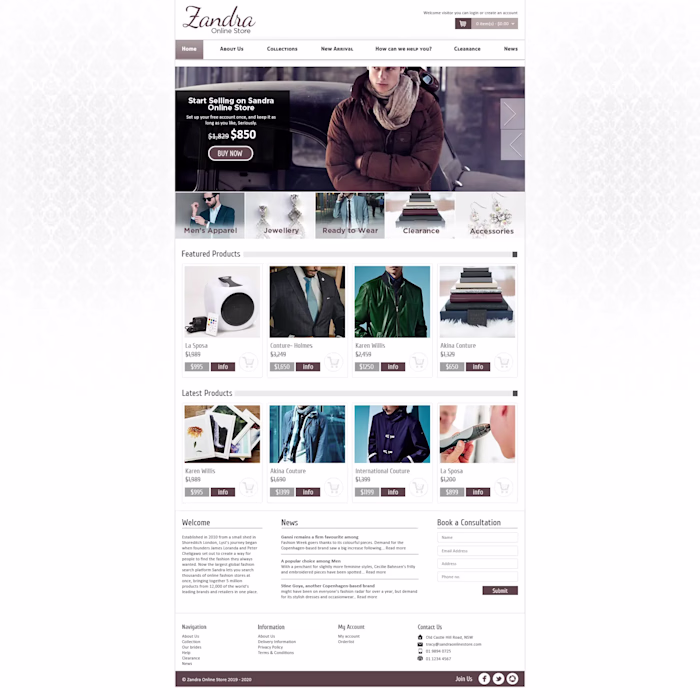 Sandra Online Store – Full-Stack