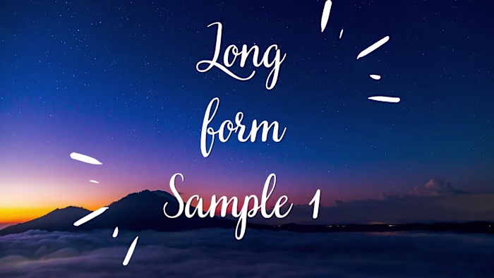 Talking head Long form Edit Sample 1