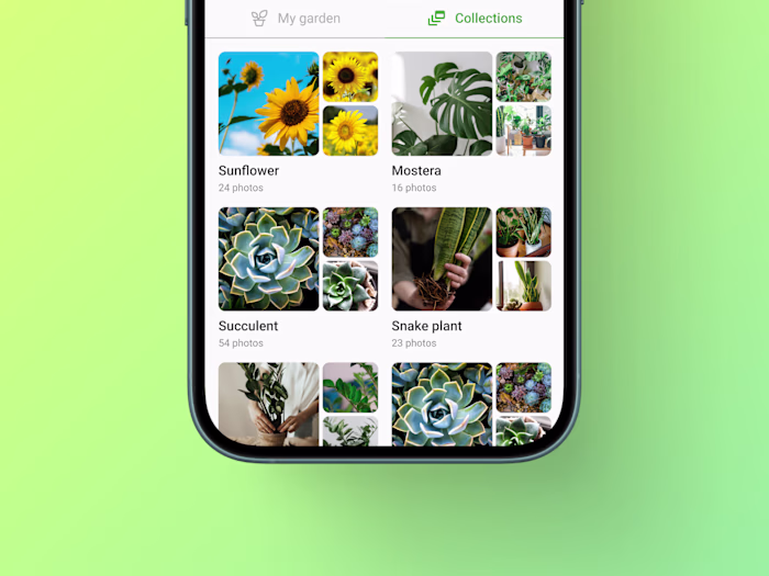 UI Design for a gardening social media app