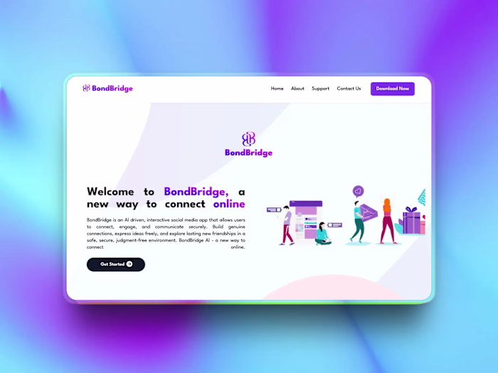 Immersive Landing Page for AI Application
