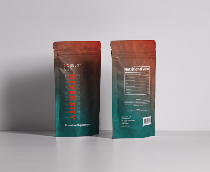 Premium Pouch Label Design for Unseen Bio