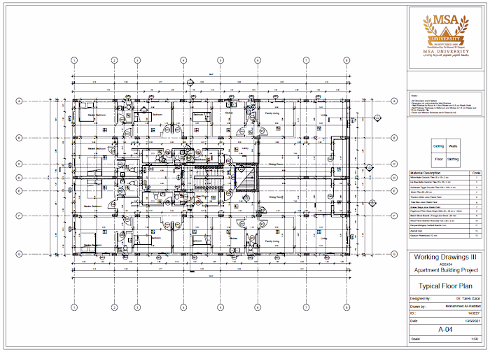 Apartment Building Technical Drawings 