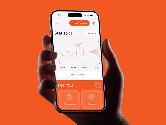A clean and modern mobile