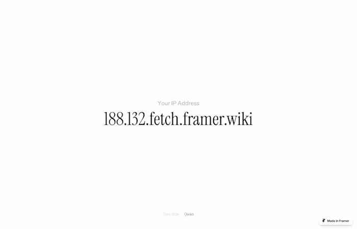 Framer Fetch Feature Exploration