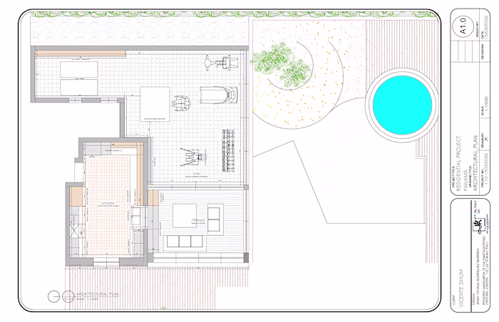 Residential architectural project developed through