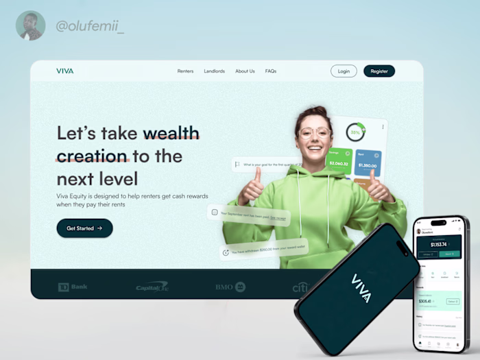 Viva Website Redesign + App Design