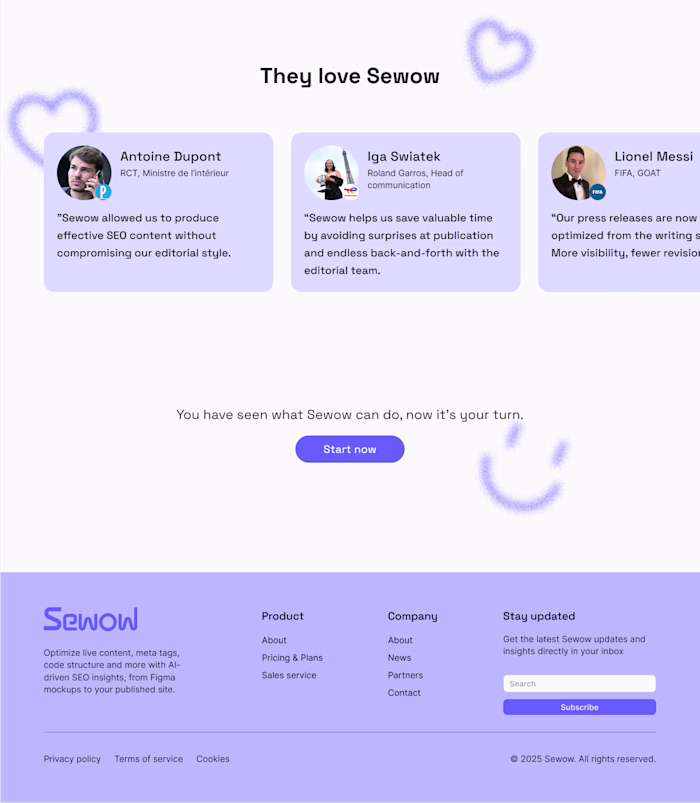 Proud to share my personal project: the Sewow.ai (http://Sew...