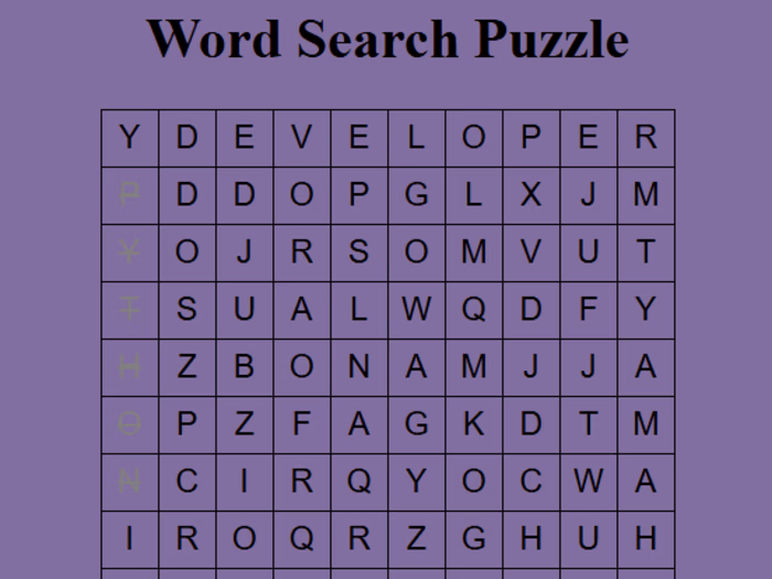 Word Search Puzzle Game